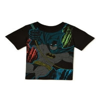 Batman baba és kisgyermek fiú grafikus póló, méretek 12m-t