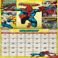 Trends International Marvel Comics fali naptár és mágneses keret