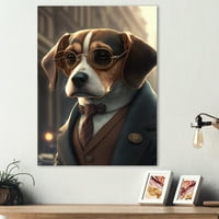 Designart Mafia Beagle I Canvas Wall Art