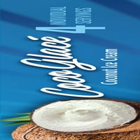 Mamita's Coco Glace 'Coconut fagylalt egy kókuszdió -héjban, egyéni adagok, fl oz