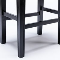 Hommoo modern pult magasságú bár székek, PU bőr nyereg széklet 2, bár magasságú székek konyhához, barna