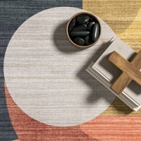 Nuloom Kairi Absztrakt Gép mosható beltéri kültéri szőnyeg, 4 '6', multicolor
