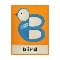 Védjegy Szépművészet 'B A Bird Childrens Art' vászon művészete, Chariklia Zarris