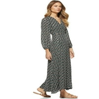 Scoop Women's Maxi Wrap ruha, fekete fólia pont