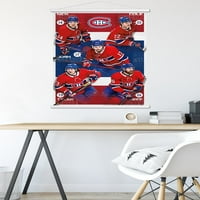 Montreal Canadiens - Csapat fali poszter fa mágneses kerettel, 22.375 34