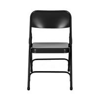 Hampden Burnishings Bernadine Collection acél dupla csuklópántos szék, fekete, csomag
