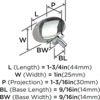 Amerock Bp Glacio 1-3 4 Ovális Szekrény Gomb-Bronz