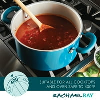 Rachael Ray Qt Hozzon Létre Finom Alumínium Nonstick Stockpot, Teal Shimmer