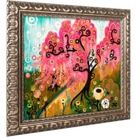 Védjegy Szépművészet Cherry Blossom Willow vászon művészete Natasha Wescoat, arany díszes keret