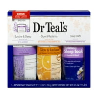 Dr. Teal epsom sós trió ajándékkészlete: levendula, melatonin és C -vitamin