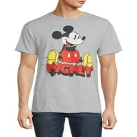 A Disney Mickey Mouse férfiak és nagy férfiak Mickey és Pluto rövid ujjú grafikus póló, csomag