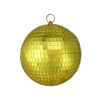 8 Arany tükrözött üveg diszkógömb karácsonyi dísz