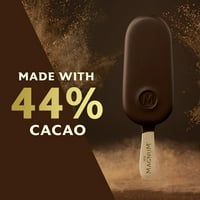 Magnum dupla csokoládé vanília szarvasgomba fagylaltrúd belga csokoládéval, 44% Cacao 9. Oz, szám