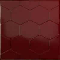 Ekena Millwork 5 8 W 5 8 H MAGYHOGY ENDURAWALL dekoratív 3D -s falpanel, Gloss Merlot