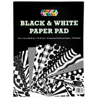 Smarts & Crafts Fekete -fehér kézműves papírpad, minták, lapok