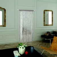 Egyedi alku ajtókablak csillogó húr függöny panel ezüst szürke 78 39