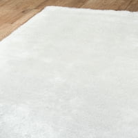 Momeni kerek szilárd Modern Area szőnyegek, fehér, 4 'x4'