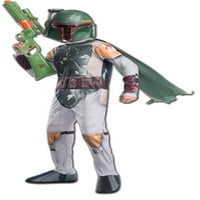 Gyermek hivatalosan engedélyezett Boba Fett Halloween jelmez kicsi, zöld, barna, fehér és sárga