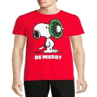 Snoopy karácsonyi férfiak és nagy férfiak grafikus pólók, 2 csomag