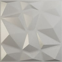 Ekena Millwork 5 8 W 5 8 H niobe endurawall dekoratív 3D fali panel, texturált fémes ezüst