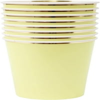 Meri meri halványsárga Highball csészék, 8ct
