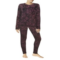 Climateright By Cuddl Duds Női és Női és Női Plus Stretch Fleece Hosszú fehérnemű teteje