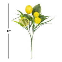 Mainstays 12 Mesterséges selyem sárga Billy Button & Leomn vegyes nyári virágok válogatás