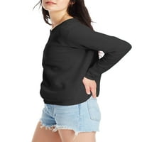 Hanes Női EcoSmart Pamut keverék gyapjú Crewneck Pulóver