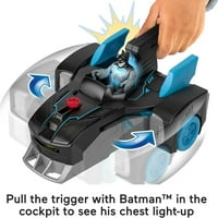 Imaginext DC szuper barátok Bat-Tech Batmobile átalakító jármű & Light-Up Batman figura