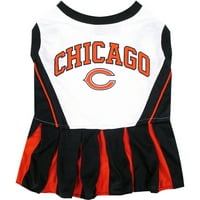 Háziállatok Első NFL Chicago Bears pompomlány ruhák, Méretes kisállat -ruha. Engedéllyel rendelkező kutyaruházat