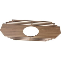 Ekena Millwork 40 W 20 H 1 2 ID 3 8 T Chrysler Wood Fretwork áttört mennyezeti medál, dió