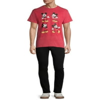 Disney faszén Mickey & Red Mickey Mouse férfiak és nagy férfi grafikus póló, 2 csomag