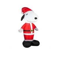 3.5 'felfújható földimogyoró LED -es Snoopy Mikulás karácsonyi kültéri dekoráció