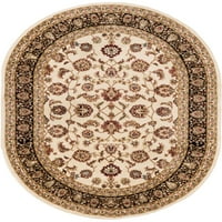 Jól szőtt Barclay Sarouk hagyományos keleti perzsa elefántcsont 3'11 '' 5'9 '' ovális terület szőnyeg