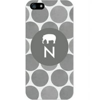 Critter Collection iPhone tok, pontok, szürke elefánt
