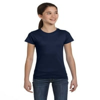 Marky G ruházat lányok rövid ujjú Legénység nyak szilárd pólók pamut, XL, Navy Navy Heather
