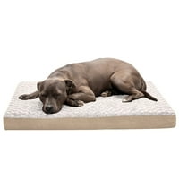 FurHaven Pet Products Ultra plüss Deluxe Memory Foam kisállat ágy kutyáknak és macskáknak - krém, nagy