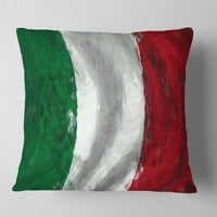Designart Olaszország zászló - Kortárs dobási párna - 18x18