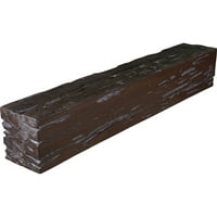 Ekena Millwork 6 H 10 D 48 W Pecky Cypress Fau Wood kandalló kandalló, csiszolt mahagóni