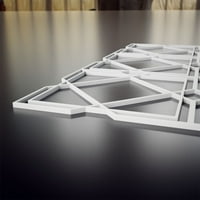 Ekena Millwork 3 8 W 3 8 H 3 8 T kicsi Kiowa dekoratív fretwork fali panelek építészeti fokozatú PVC -ben