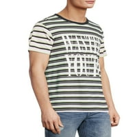 WESC férfiak MA pazarolt ifjúsági csíkos grafikus póló, S-XL méretű, férfi pólók