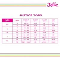 Justice Girls virágos grafikus póló, méretek 5- & Plus
