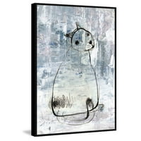 Macska vázlatos úszó keretes festmény nyomtatás vászonra