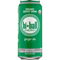Hiball Energy tanúsítvánnyal tanúsított organikus energiaital, Ginger Ale, FL. Oz. Tud