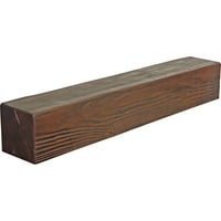 Ekena Millwork 6 H 6 D 48 W Sandflasztált Fau Wood kandalló kandalló, prémium mahagóni