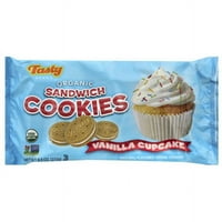 Ízletes márka vanília cupcake organikus szendvics sütik, 9. oz