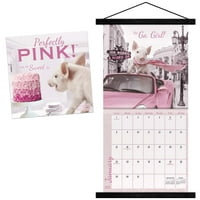 A Trends International tökéletesen rózsaszín fali naptár és mágneses keret