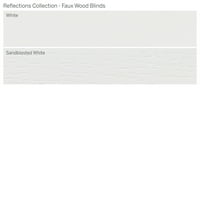 Egyéni reflexiós kollekció, 2 vezeték nélküli fau fa redőnyök, homokfúvott fehér, 1 4 szélesség 48 hosszúság