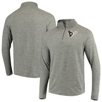 Férfi Zubaz Grey Houston Texans Space Dye Quarter-Zip kabát