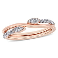 Miabella Carat T.W. Gyémánt 10K rózsa arany spirális gyűrű